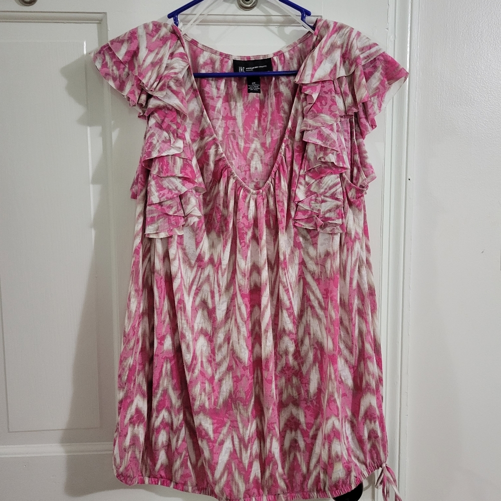INC Flutter sleeve top size 0x